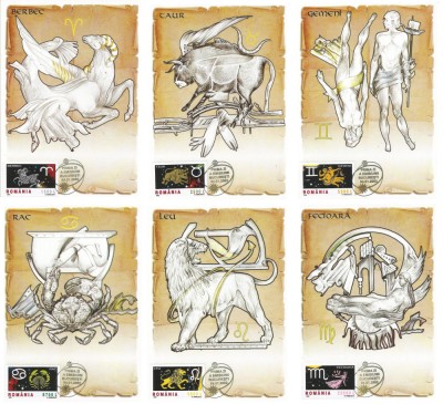 |Romania, LP 1576/2002, Semnele Zodiacului (II), maxime foto