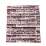 Cumpara ieftin Tapet 3D Autoadeziv Caramizi Mov, Spuma Moale, 70x78cm, Interior, Decorativ