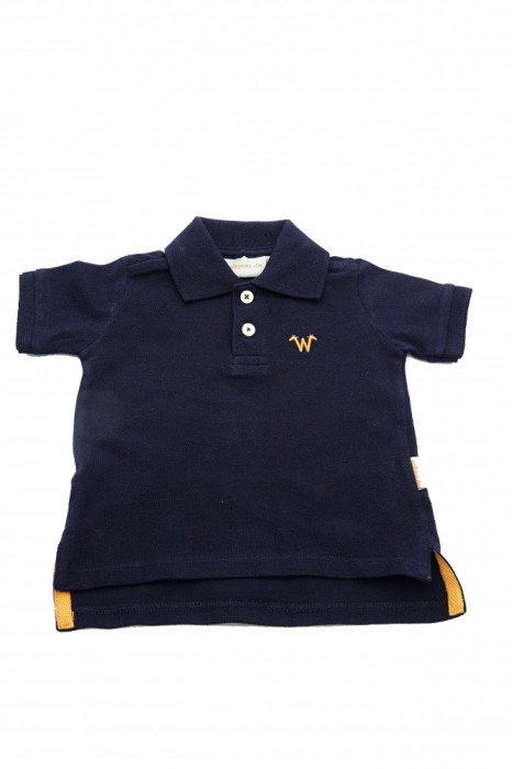 Tricou Wellyou polo pentru baieti, bumbac, albastru, 104/110