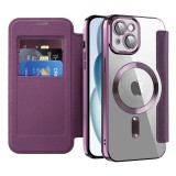Husa iPhone 15 Plus Asteroid GSM SmartMag Book Case, mov