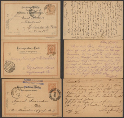 Austria - Lot of 3 Postal History Rare Old postcard postal stationery DB.441 foto