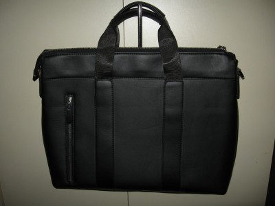 Geanta mare piele neagra foto