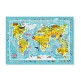 Cumpara ieftin Puzzle Harta animalelor lumii, 80 piese