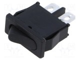 Comutator Rocker SPST (ON)-OFF 6A 250VAC negru E-SWITCH R6