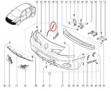 Suport bara fata Renault Koleos 2008-, suport spoiler partea dreapta Original 62224JY00A Kft Auto, Automobile Dacia Mioveni