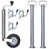 Roata de manevra 48 mm cu 2 tevi de sustinere si 3 cleme de fixare