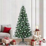 VidaXL Pom de Crăciun artificial pre-iluminat cu 300 LED Verde 210 cm 3396778