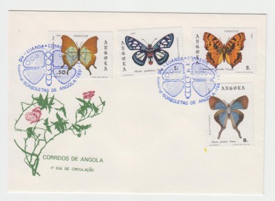 B16 - FDC - Angola - fluturi - 1982 foto