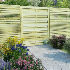 Poarta de gradina, verde, 100 x 125 cm, lemn de pin tratat GartenMobel Dekor