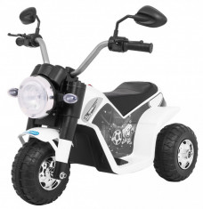 Mini motocicleta electrica sport, 6V/4,5Ah, 6W 14000RPM, lumina LED, roti plastic, greutate suportata 20 kg, scaun piele foto