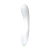 Vibrator Drywell Flexibil Silicon Punctul G 20cm Diametru 4.5cm Waterproof 6 Tipuri Vibratii Silentios USB Alb