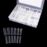 V&acirc;rfuri de gel pentru extensii de unghii, pătrat arcuit, 240 buc.