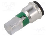 Lampă LED verde MARL SX3s 5&divide;6VDC 1 diode 3mm -40&divide;85&deg;C