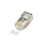 MUFA RJ-45 LOGILINK pt. cablu FTP, SFTP, Cat5e, RJ-45 (T), ecranat, plastic cu metal, cu insertie, 100 buc, &quot;MP0004&quot;