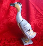 PERIE VINTAGE PENTRU HAINE RATA DIN LEMN LUCRATA MANUAL 29.5 CM