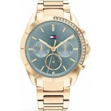 Tommy 1782386, Hilfiger Kennedy Ceas de Damă cronograf cu Rose Gold Brățară Metalică