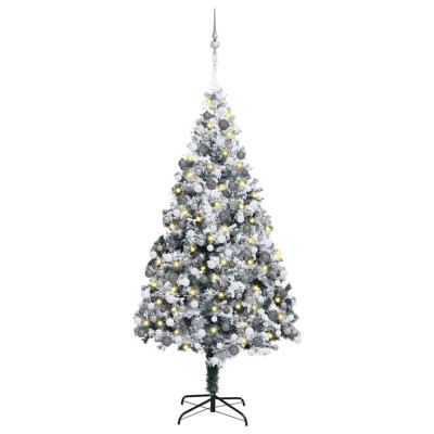 vidaXL Brad de Crăciun artificial Verde 180 cm PVC și Oțel și Plastic 3396961 foto