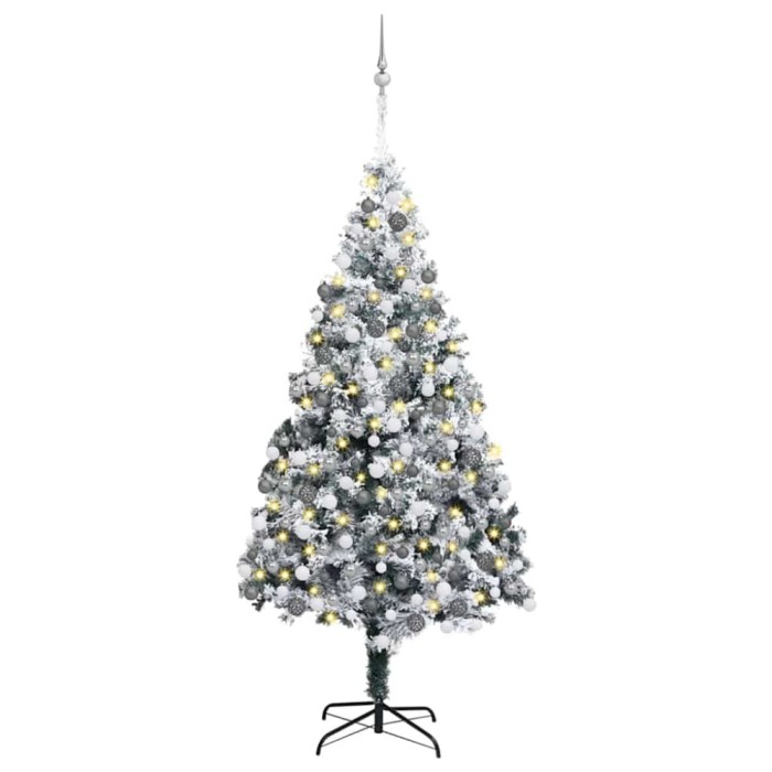 vidaXL Brad de Crăciun artificial Verde 180 cm PVC și Oțel și Plastic 3396961