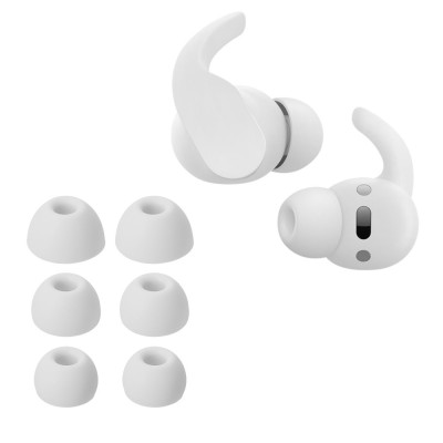 Set 6 Varfuri de schimb Kwmobile pentru Beats Fit Pro, Alb, Silicon, KWM0000259Q002C foto
