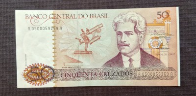 Brazilia / Brasil - 50 Cruzados ND (1986-1988) s269A foto