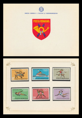 1972 Romania, Preolimpiada Munchen LP 787, carnet filatelic de prezentare foto