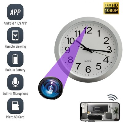 Camera Spion WIFI, TSS-MCPAG02 Ascunsa in Ceas de Perete, 5MP, Full HD foto