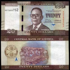 Liberia 2017/2018 - 20 dollars UNC foto