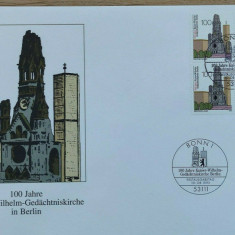 GERMANIA 1995 - PLIC SPECIAL DE PREZENTARE TIMBRU MINR1812 , BISERICA MEMORIALA