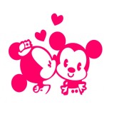 Sticker decorativ pentru intrerupator, Mini cu Miki, 11 cm, 12200ST-5