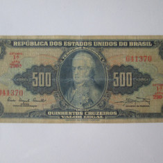 Rară! Brazilia 500 Cruzeiros 1961
