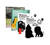 Set 80 Carduri Interactive pentru Stimulare Vizuala si Cognitiva Bebelusi, Montessori, cu imagini alb, negru, rosu si color, 0-36 luni