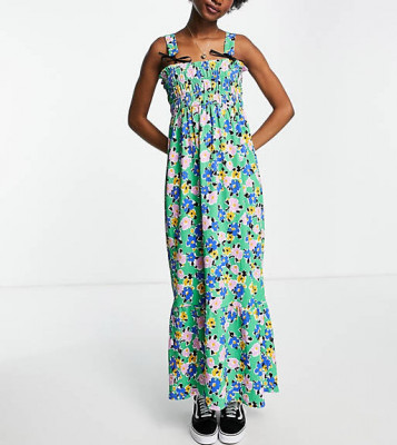 Rochie maxi cu imprimeu floral foto