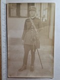 Fotografie-carte poştală ofiţer rom&acirc;n interbelic &ndash; carte poştală militară Rom&acirc;nia