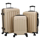 vidaXL Set de genți 3 pcs carcasă tare champagne 20&#039;&#039; 24&#039;&#039; 28&#039;&#039; ABS