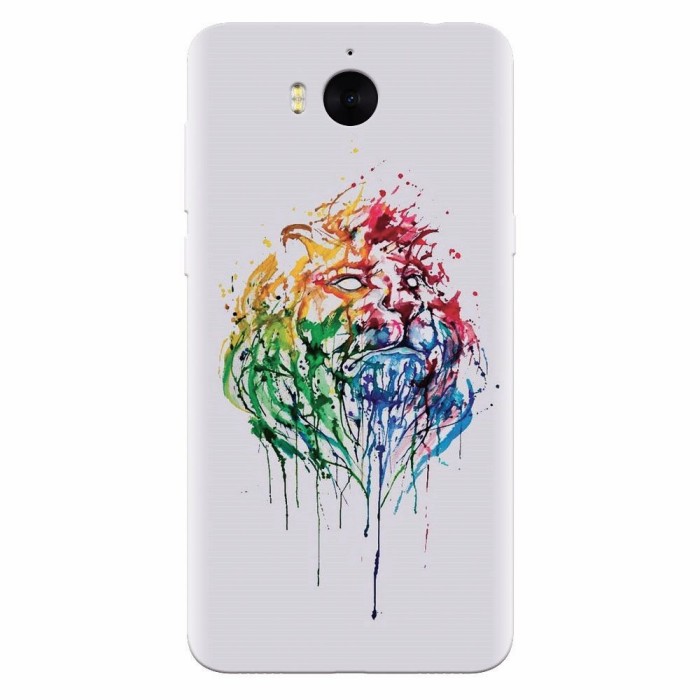 Husa silicon pentru Huawei Y5 2017, Paint Illustration Lion Head