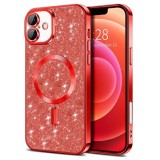 Husa pentru iPhone 16 Plus - Techsuit Luxury Glitter MagSafe - Red
