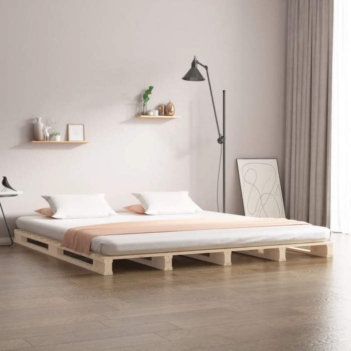 vidaXL Cadru de pat mic dublu 4FT, 120x190 cm, lemn masiv de pin