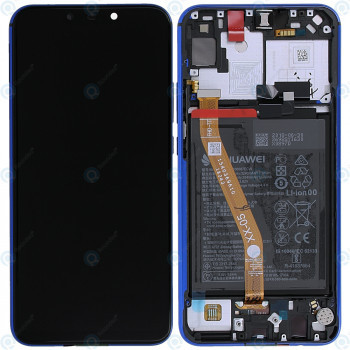 Huawei P smart+ (INE-LX1) Capac frontal modul display + LCD + digitizer + baterie iris violet 02352BUH foto