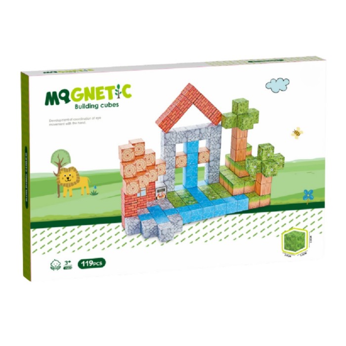 Cuburi magnetice - In natura 119 piese (2 cm)