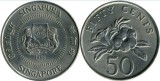 Singapore 1987 - 50 cents, circulata