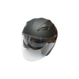 Cumpara ieftin Casca moto tip jet neagra, model urban cu viziera transparenta si ochelari de soare, marimea L Cod: DISTM80