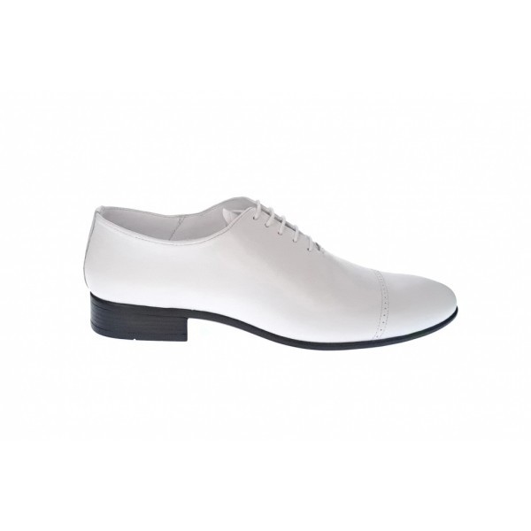 Pantofi barbati eleganti din piele naturala Enzo alb MOD1ABOX