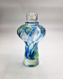 SFESNIC Sticla Murano 21 cm mid century modern transparent verde albastru