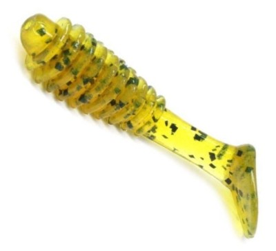 Shad Reins Bubbling Shad, Motor Oil Pepper 5cm, 12buc/plic foto