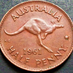 Moneda exotica HALF PENNY - AUSTRALIA, anul 1961 * cod 3239