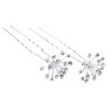 Set 2 Ace Par Argintii cu Strasuri Crisalida, 65mm, Diametru 20mm, Elegante, Nunta, Coafuri Festive
