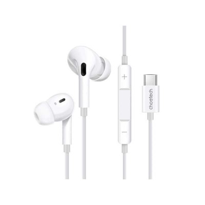 Casti In-Ear cu fir Choetech OC-A011-WH USB-C microfon reglare volum foto