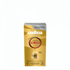Cafea capsule Lavazza Qualita Oro, compatibile Nespresso, aluminiu, 10x5,7g