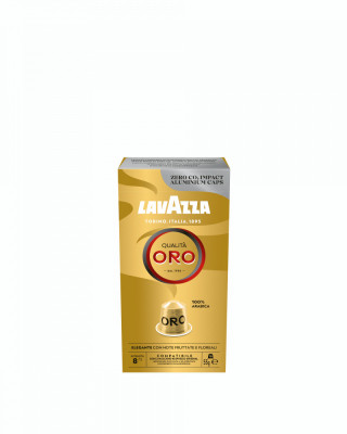 Cafea capsule Lavazza Qualita Oro, compatibile Nespresso, aluminiu, 10x5,7g foto