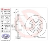 Set disc frana Audi A6 C6 (4f2) 04.04-08.11, A6 C6 Avant (4f5) 11.04-08.11, Spate, 330X22mm, ventilat, BREMBO